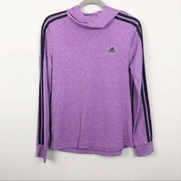ADIDAS | Climalite Hooded Long Sleeve Top Purple S - Picture 1 of 6